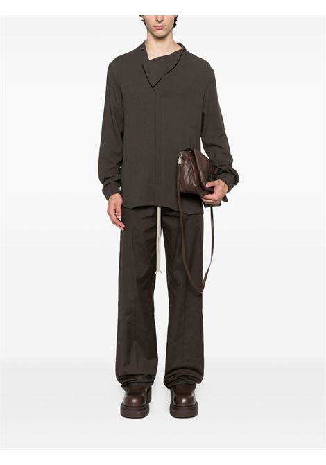 Camicia asimmetrica a portafoglio in grigio Rick owens - uomo RICK OWENS | RU02E1299WA78